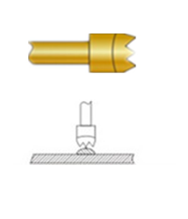 梅花頭探針、探針用法圖、探針原理圖、測試探針圖片